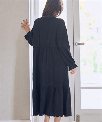 Rosemadame ポコポコジャガード配色メロウネグリジェ/ワンピースパジャマ（マタニティ/ 妊婦服）授乳楽々 妊婦服 産前・産後対応_subthumb_16