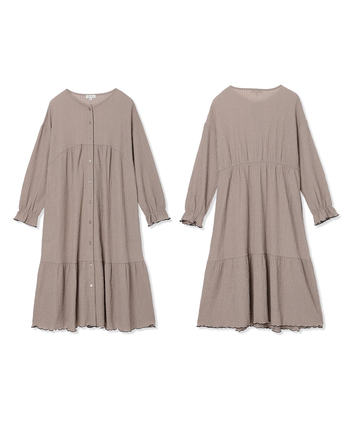 Rosemadame ポコポコジャガード配色メロウネグリジェ/ワンピースパジャマ（マタニティ/ 妊婦服）授乳楽々 妊婦服 産前・産後対応_sub_17