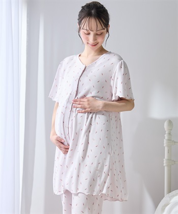 Rosemadame ワッフル風アイス柄パジャマ/マタニティパジャマ（マタニティ/授乳服）上下セット 授乳口付き 授乳楽々 妊婦服 産前・産後対応_subthumb_2