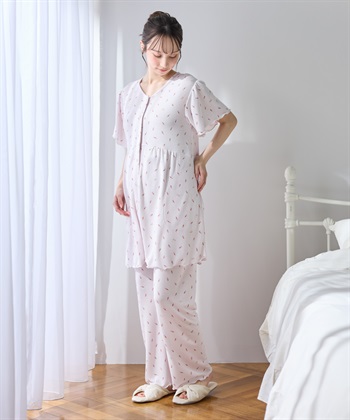 Rosemadame ワッフル風アイス柄パジャマ/マタニティパジャマ（マタニティ/授乳服）上下セット 授乳口付き 授乳楽々 妊婦服 産前・産後対応_subthumb_4