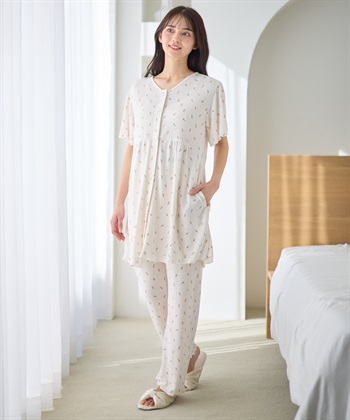 Rosemadame ワッフル風アイス柄パジャマ/マタニティパジャマ（マタニティ/授乳服）上下セット 授乳口付き 授乳楽々 妊婦服 産前・産後対応_subthumb_5