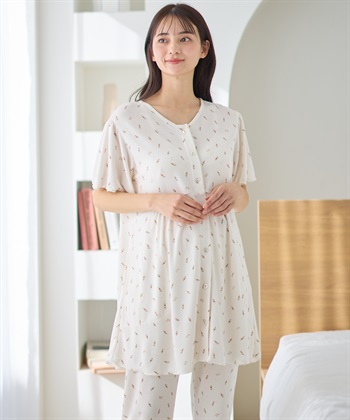 Rosemadame ワッフル風アイス柄パジャマ/マタニティパジャマ（マタニティ/授乳服）上下セット 授乳口付き 授乳楽々 妊婦服 産前・産後対応_subthumb_9