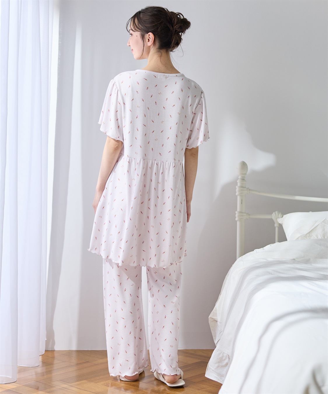 Rosemadame ワッフル風アイス柄パジャマ/マタニティパジャマ（マタニティ/授乳服）上下セット 授乳口付き 授乳楽々 妊婦服 産前・産後対応_sub_21