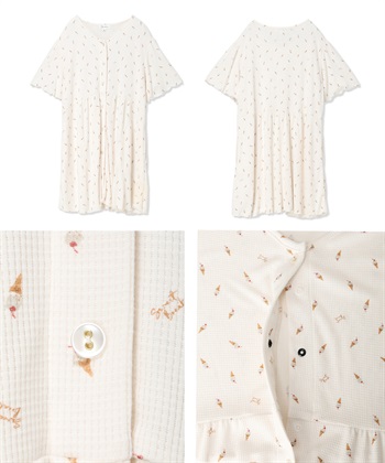 Rosemadame ワッフル風アイス柄パジャマ/マタニティパジャマ（マタニティ/授乳服）上下セット 授乳口付き 授乳楽々 妊婦服 産前・産後対応_subthumb_25