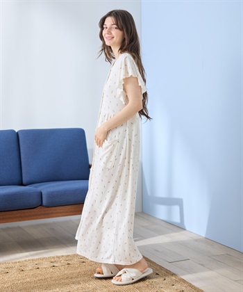 Rosemadame ワッフル風アイス柄ネグリジェ/ワンピースパジャマ/マタニティパジャマ（マタニティ/授乳服）上下セット 授乳口付き 授乳楽々 妊婦服 産前・産後対応_subthumb_5