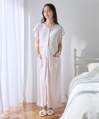 Rosemadame ワッフル風アイス柄ネグリジェ/ワンピースパジャマ/マタニティパジャマ（マタニティ/授乳服）上下セット 授乳口付き 授乳楽々 妊婦服 産前・産後対応_subthumb_7