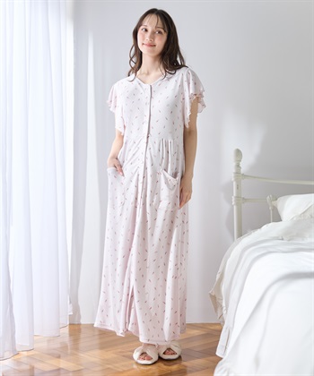 Rosemadame ワッフル風アイス柄ネグリジェ/ワンピースパジャマ/マタニティパジャマ（マタニティ/授乳服）上下セット 授乳口付き 授乳楽々 妊婦服 産前・産後対応_subthumb_8