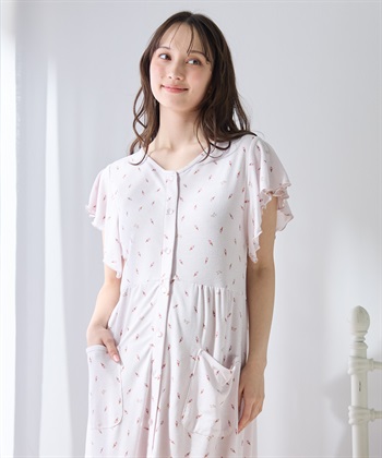 Rosemadame ワッフル風アイス柄ネグリジェ/ワンピースパジャマ/マタニティパジャマ（マタニティ/授乳服）上下セット 授乳口付き 授乳楽々 妊婦服 産前・産後対応_subthumb_10