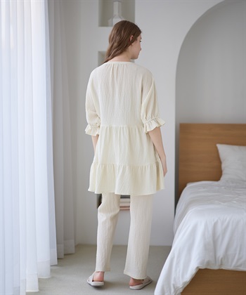 Rosemadame ふくれジャガード マタニティパジャマ （マタニティ/ 妊婦服）授乳楽々 妊婦服 産前・産後対応_subthumb_5