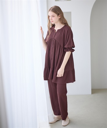 Rosemadame ふくれジャガード マタニティパジャマ （マタニティ/ 妊婦服）授乳楽々 妊婦服 産前・産後対応_subthumb_7