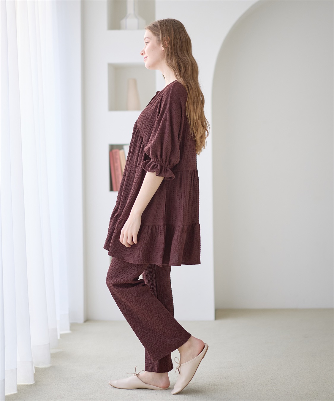 Rosemadame ふくれジャガード マタニティパジャマ （マタニティ/ 妊婦服）授乳楽々 妊婦服 産前・産後対応_sub_8