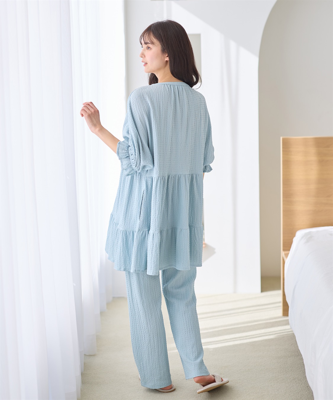 Rosemadame ふくれジャガード マタニティパジャマ （マタニティ/ 妊婦服）授乳楽々 妊婦服 産前・産後対応_sub_10