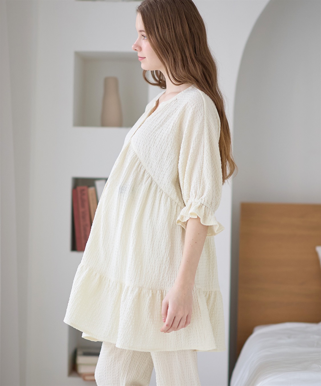 Rosemadame ふくれジャガード マタニティパジャマ （マタニティ/ 妊婦服）授乳楽々 妊婦服 産前・産後対応_sub_20