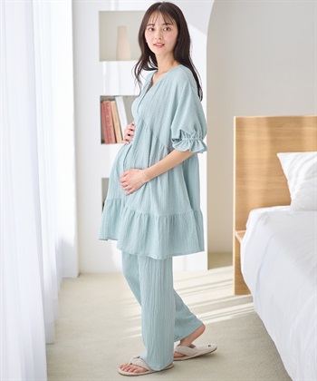 Rosemadame ふくれジャガード マタニティパジャマ （マタニティ/ 妊婦服）授乳楽々 妊婦服 産前・産後対応_subthumb_23