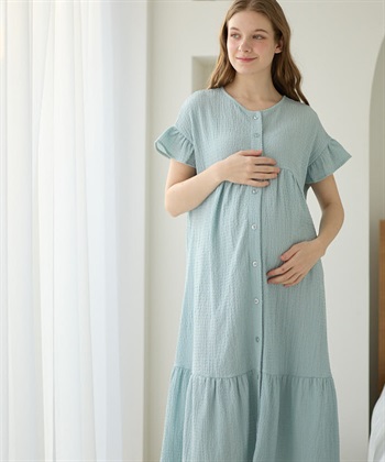 Rosemadame ふくれジャガードネグリジェ/マタニティパジャマ ワンピースパジャマ（マタニティ/ 妊婦服）授乳楽々 妊婦服 産前・産後対応_subthumb_3
