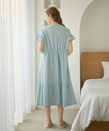 Rosemadame ふくれジャガードネグリジェ/マタニティパジャマ ワンピースパジャマ（マタニティ/ 妊婦服）授乳楽々 妊婦服 産前・産後対応_subthumb_5