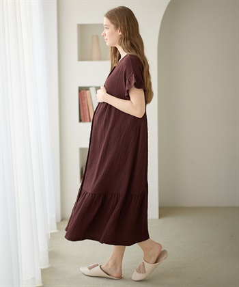 Rosemadame ふくれジャガードネグリジェ/マタニティパジャマ ワンピースパジャマ（マタニティ/ 妊婦服）授乳楽々 妊婦服 産前・産後対応_subthumb_7