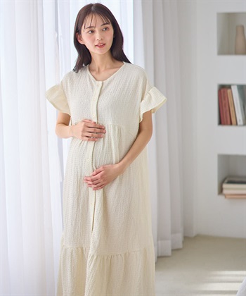 Rosemadame ふくれジャガードネグリジェ/マタニティパジャマ ワンピースパジャマ（マタニティ/ 妊婦服）授乳楽々 妊婦服 産前・産後対応_subthumb_11