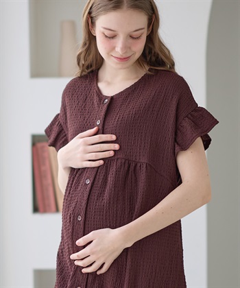 Rosemadame ふくれジャガードネグリジェ/マタニティパジャマ ワンピースパジャマ（マタニティ/ 妊婦服）授乳楽々 妊婦服 産前・産後対応_subthumb_21