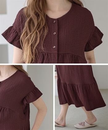 Rosemadame ふくれジャガードネグリジェ/マタニティパジャマ ワンピースパジャマ（マタニティ/ 妊婦服）授乳楽々 妊婦服 産前・産後対応_subthumb_24