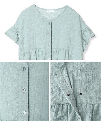 Rosemadame ふくれジャガードネグリジェ/マタニティパジャマ ワンピースパジャマ（マタニティ/ 妊婦服）授乳楽々 妊婦服 産前・産後対応_subthumb_26