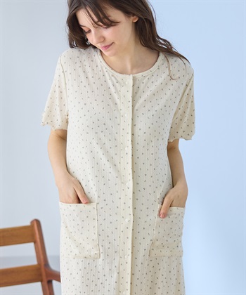 Rosemadame パターンメッシュ小花柄ネグリジェ/ワンピースパジャマ/マタニティパジャマ（マタニティ/授乳服）上下セット 授乳口付き 授乳楽々 妊婦服 産前・産後対応_subthumb_18