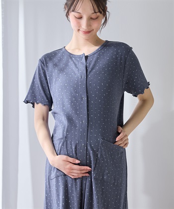 Rosemadame パターンメッシュ小花柄ネグリジェ/ワンピースパジャマ/マタニティパジャマ（マタニティ/授乳服）上下セット 授乳口付き 授乳楽々 妊婦服 産前・産後対応_subthumb_19