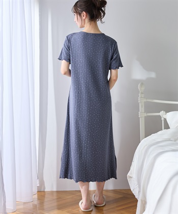 Rosemadame パターンメッシュ小花柄ネグリジェ/ワンピースパジャマ/マタニティパジャマ（マタニティ/授乳服）上下セット 授乳口付き 授乳楽々 妊婦服 産前・産後対応_subthumb_21