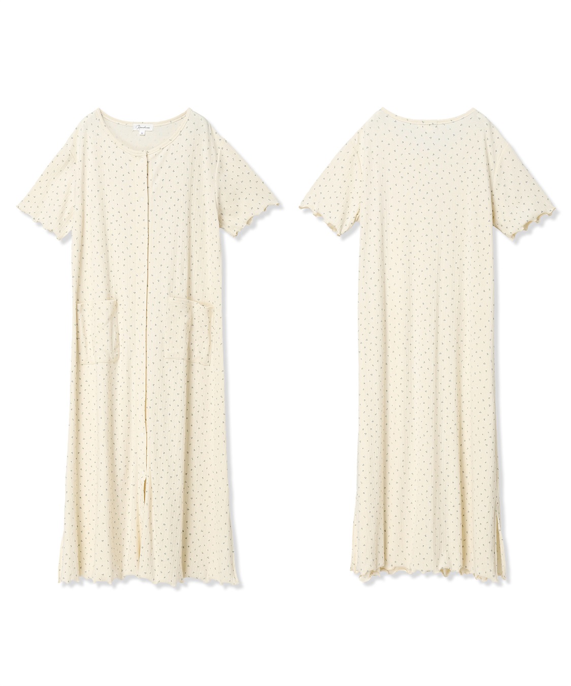 Rosemadame パターンメッシュ小花柄ネグリジェ/ワンピースパジャマ/マタニティパジャマ（マタニティ/授乳服）上下セット 授乳口付き 授乳楽々 妊婦服 産前・産後対応_sub_25