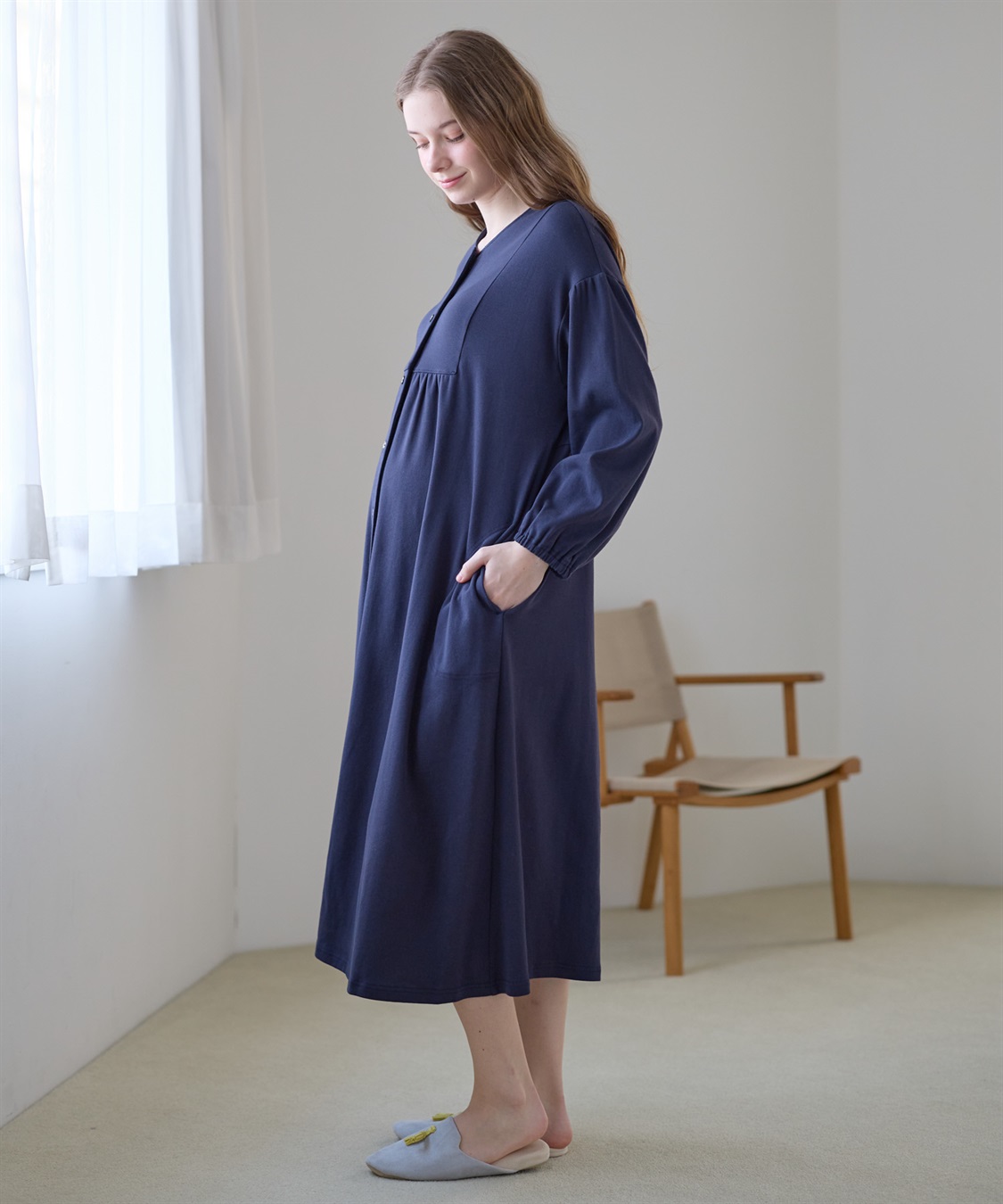 Rosemadame フライスネグリジェ/ワンピースパジャマ/ルームウェア（マタニティ/授乳服）授乳楽々 妊婦服 産前・産後対応_sub_23