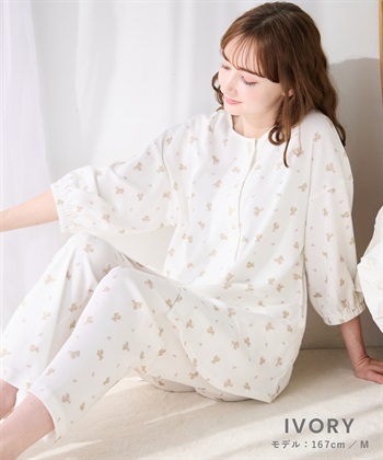 Rosemadame 【親子でお揃い】マタニティ パジャマ｜綿100％ クマ柄 授乳服 ルームウェア 産前産後対応_subthumb_8