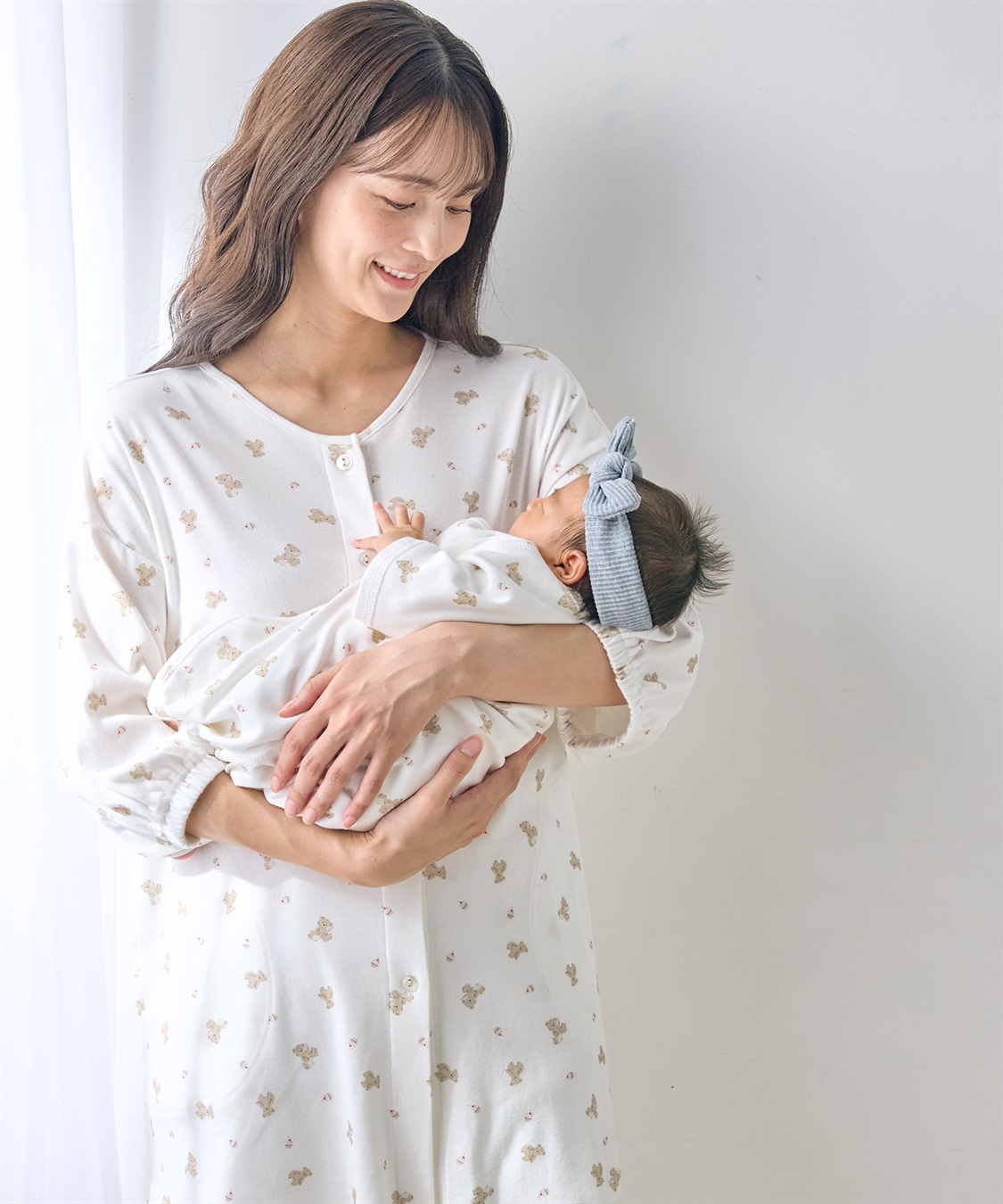 Rosemadame 【親子でお揃い】マタニティ パジャマ｜綿100％ クマ柄 授乳服 ルームウェア 産前産後対応_sub_13
