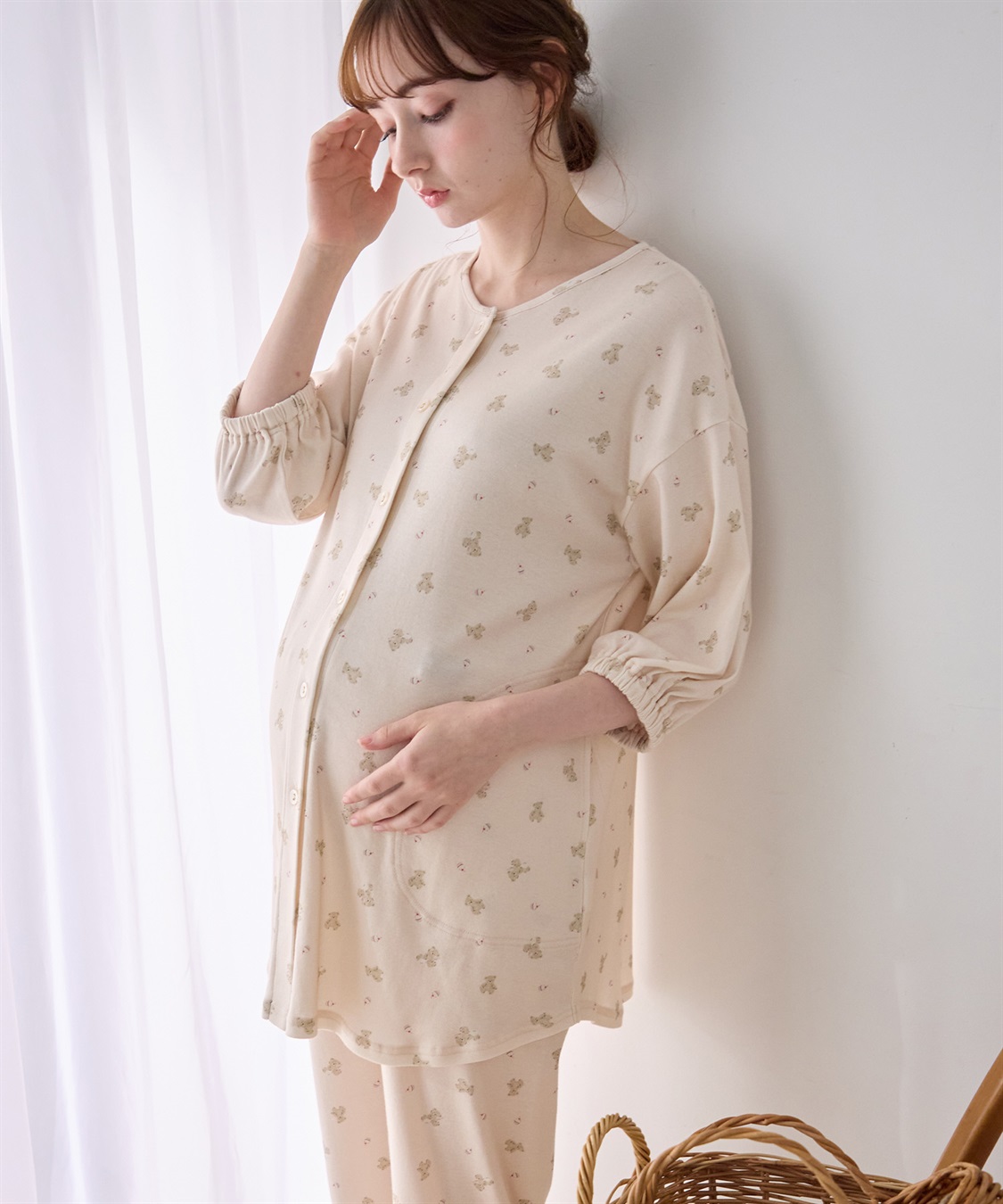 Rosemadame 【親子でお揃い】マタニティ パジャマ｜綿100％ クマ柄 授乳服 ルームウェア 産前産後対応_sub_19