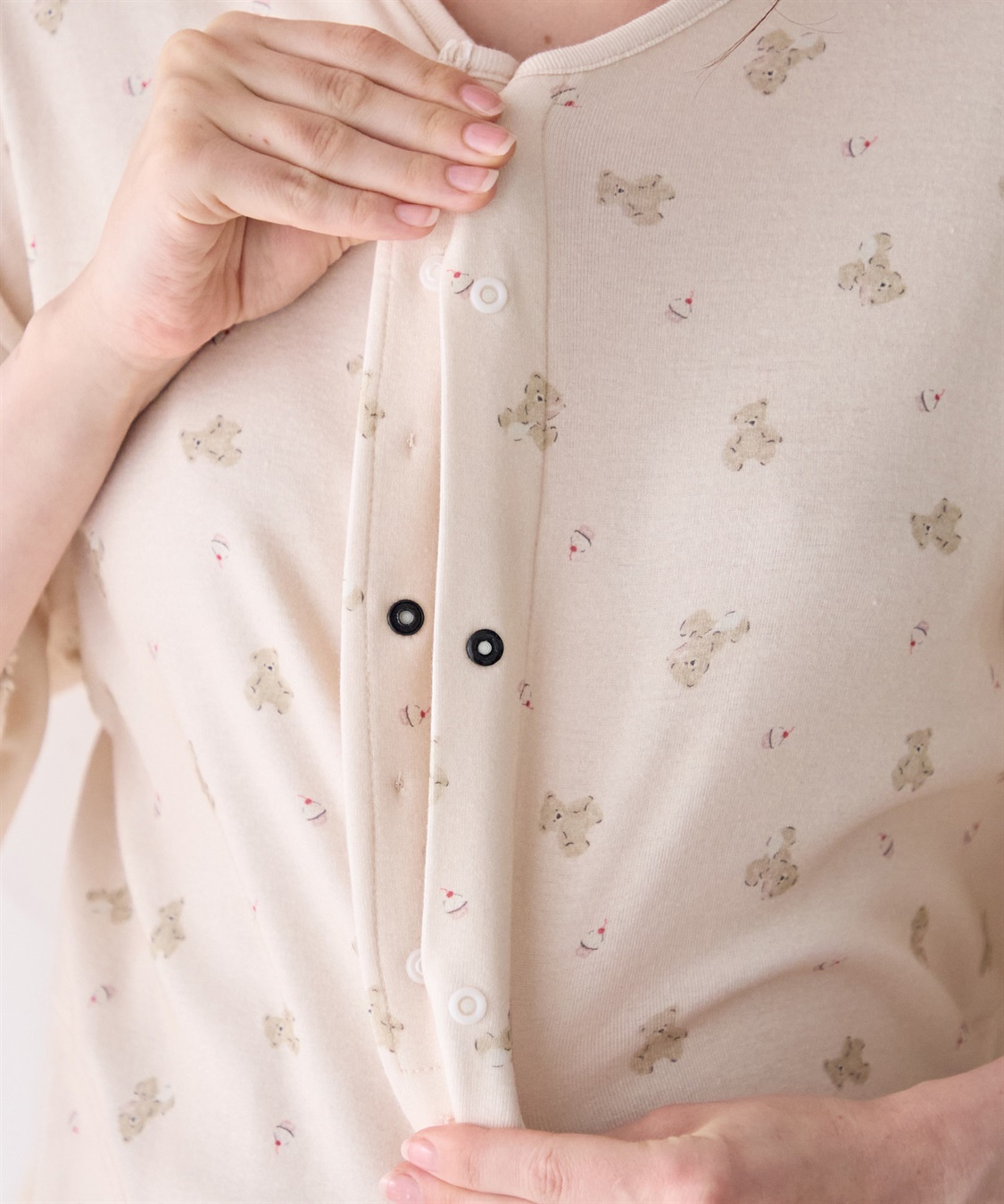 Rosemadame 【親子でお揃い】マタニティ パジャマ｜綿100％ クマ柄 授乳服 ルームウェア 産前産後対応_sub_22