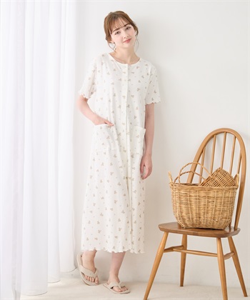 Rosemadame 【親子でお揃い】マタニティ ルームワンピース｜ 綿100％クマ柄 授乳対応 ネグリジェ パジャマ 産前産後対応_subthumb_13