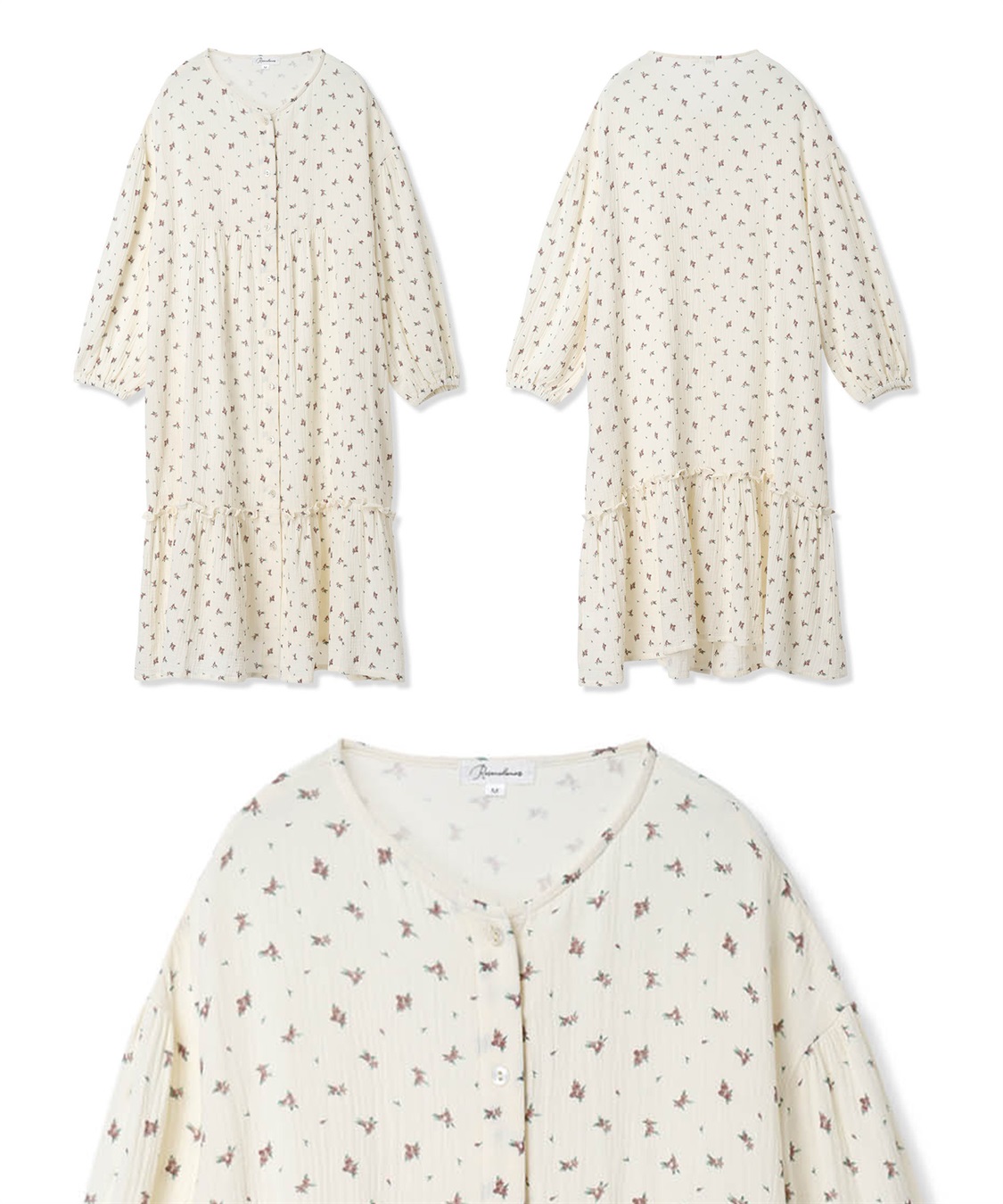 Rosemadame マタニティ ルームワンピース｜綿100％ ダブルガーゼ 花柄 授乳対応 ネグリジェ パジャマ 産前産後対応_sub_24