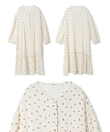 Rosemadame マタニティ ルームワンピース｜綿100％ ダブルガーゼ 花柄 授乳対応 ネグリジェ パジャマ 産前産後対応_subthumb_24