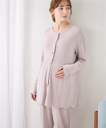 Rosemadame マタニティパジャマ｜なめらか レーヨン混 リブ素材 授乳対応 入院準備 産前産後対応_subthumb_6