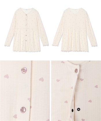 Rosemadame パターンメッシュ ハート柄 マタニティパジャマ　授乳対応 入院準備 産前産後対応_subthumb_20