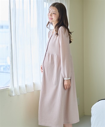 Rosemadame ポコポコジャガードバイカラーネグリジェ/ワンピースパジャマ/ルームウェア（マタニティ/授乳服）授乳楽々 妊婦服 産前・産後対応_subthumb_11