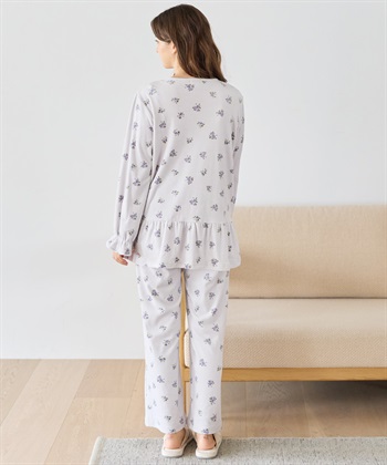 Rosemadame ベロア 小花柄 マタニティ パジャマ 上下セット授乳対応 前開き ルームウェア 入院準備 産前・産後対応_subthumb_20