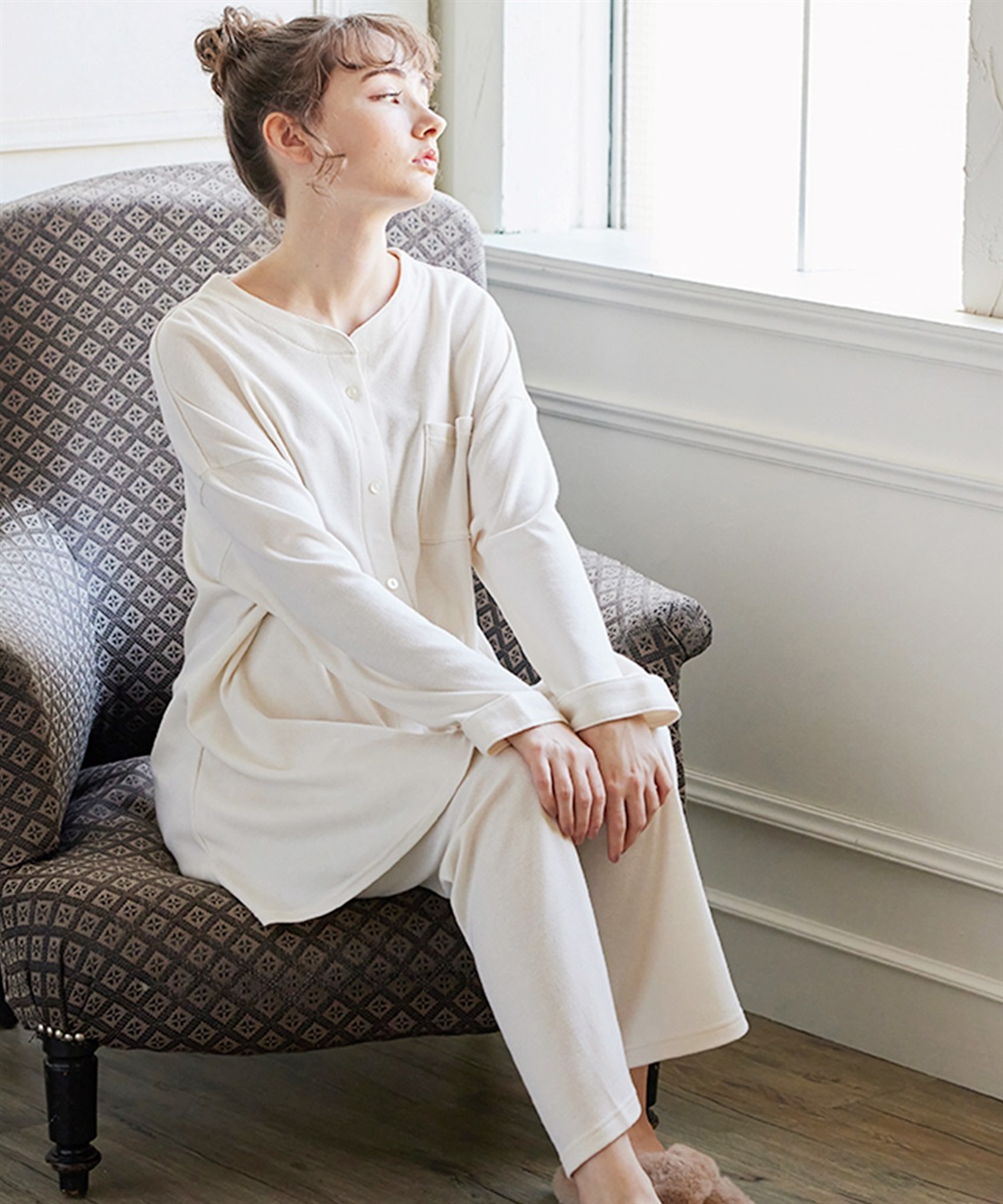 Rosemadame マタニティから産後まで ふわふわスムース無地パジャマ（マタニティ/授乳服）授乳楽々 妊婦服 産前・産後対応_sub_8