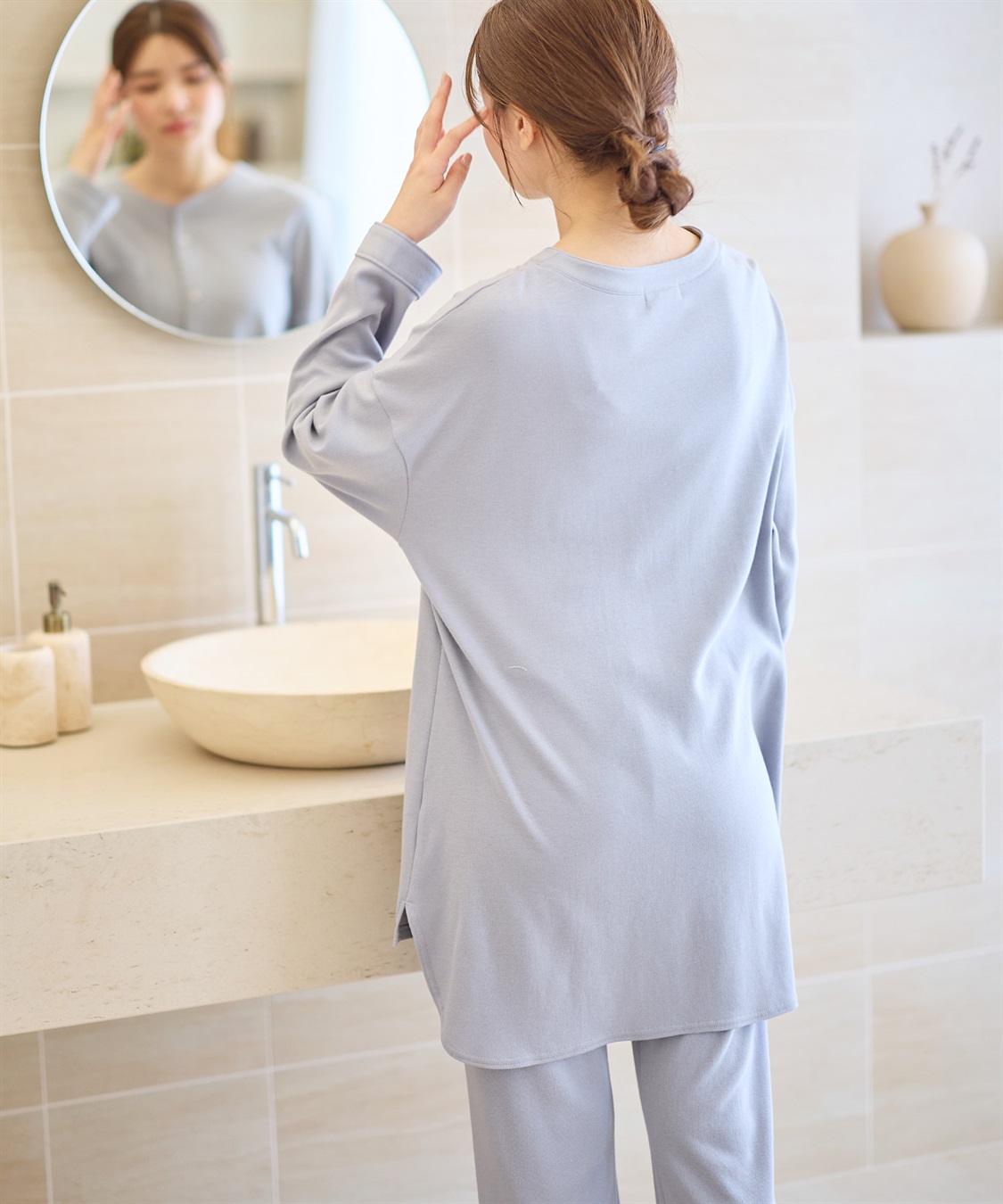 Rosemadame マタニティから産後まで ふわふわスムース無地パジャマ（マタニティ/授乳服）授乳楽々 妊婦服 産前・産後対応_sub_13