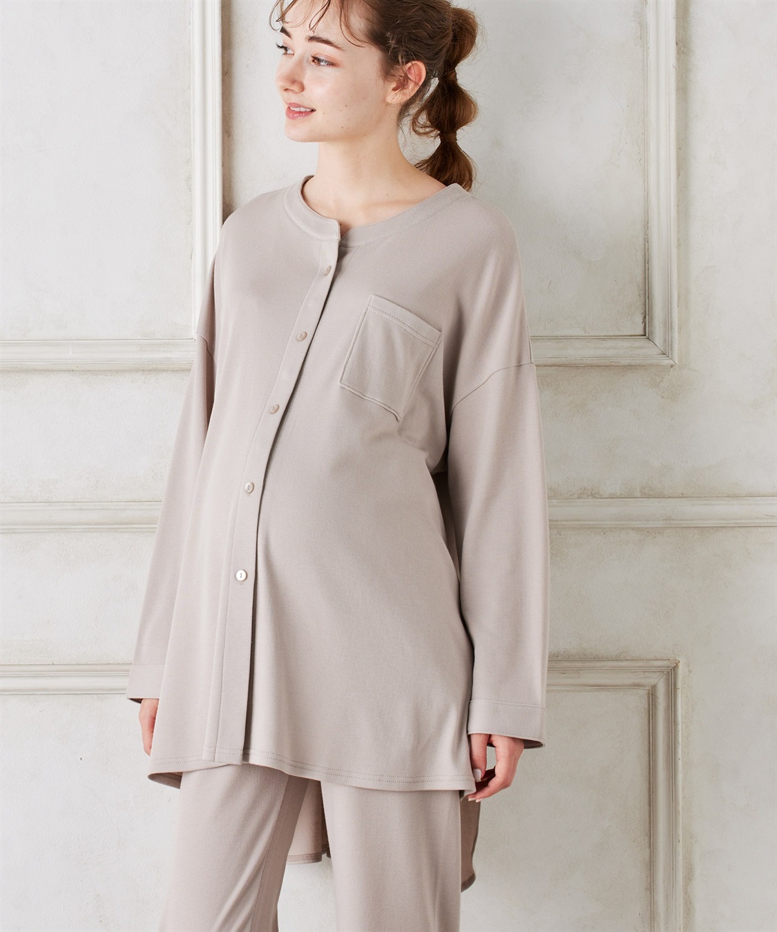 Rosemadame マタニティから産後まで ふわふわスムース無地パジャマ（マタニティ/授乳服）授乳楽々 妊婦服 産前・産後対応_sub_17