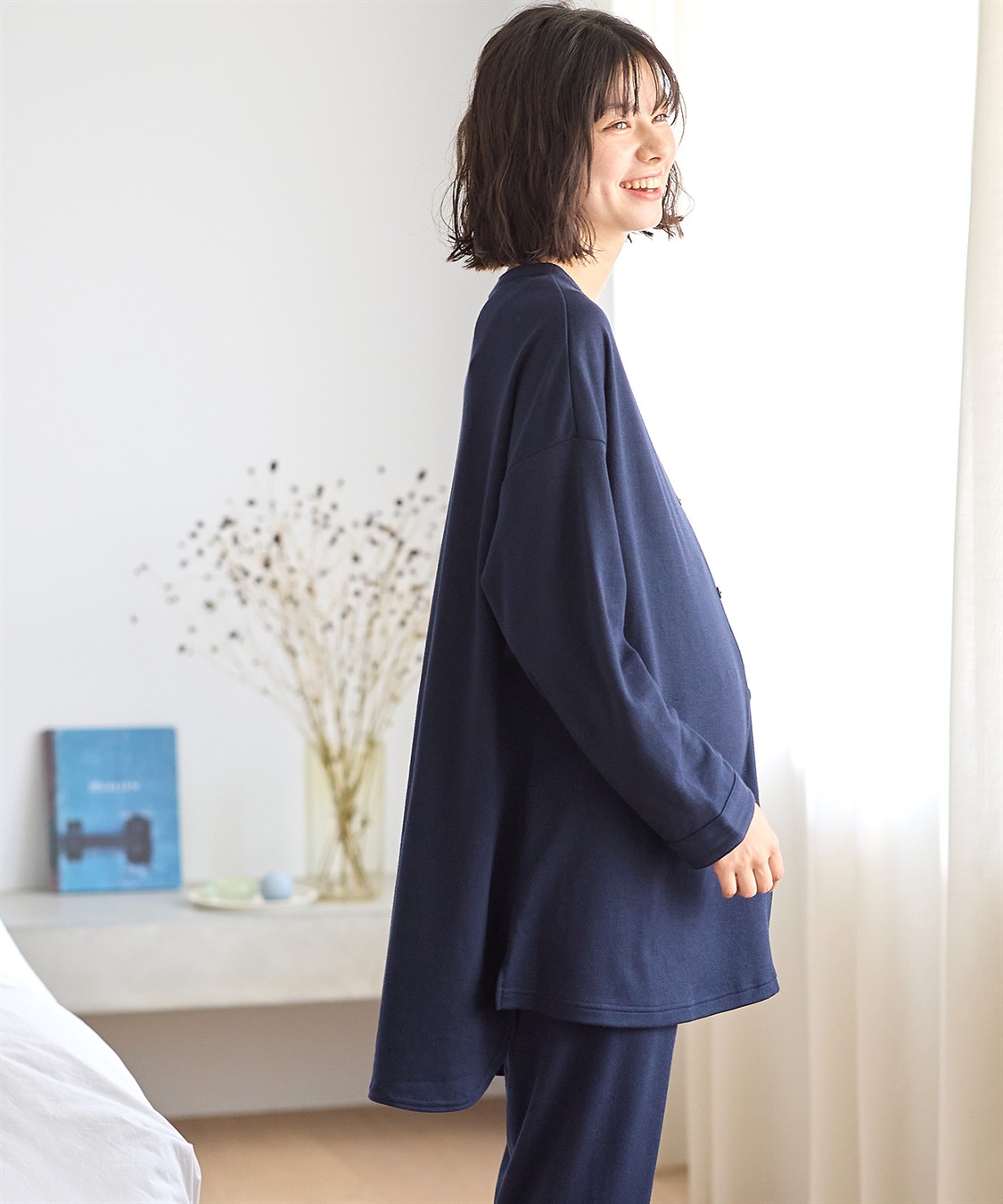 Rosemadame マタニティから産後まで ふわふわスムース無地パジャマ（マタニティ/授乳服）授乳楽々 妊婦服 産前・産後対応_sub_21