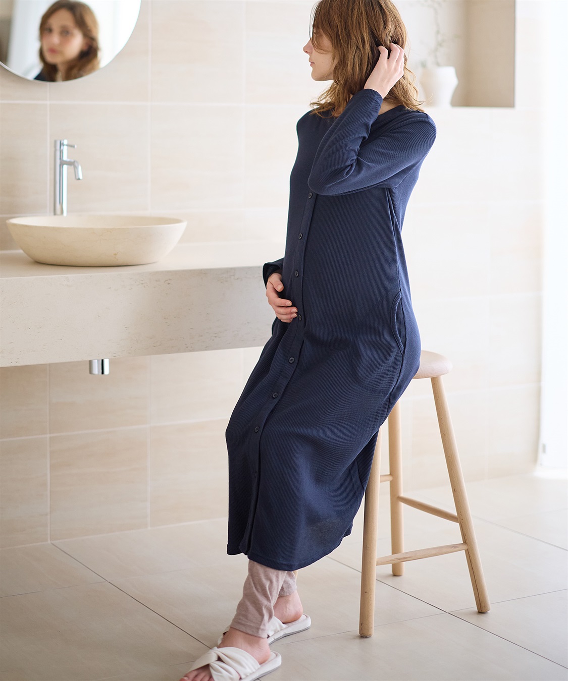 Rosemadame ワッフルワンピ×レギンス２WAYパジャマ（マタニティ/授乳服）入院準備 出産準備 産前 産後_sub_16