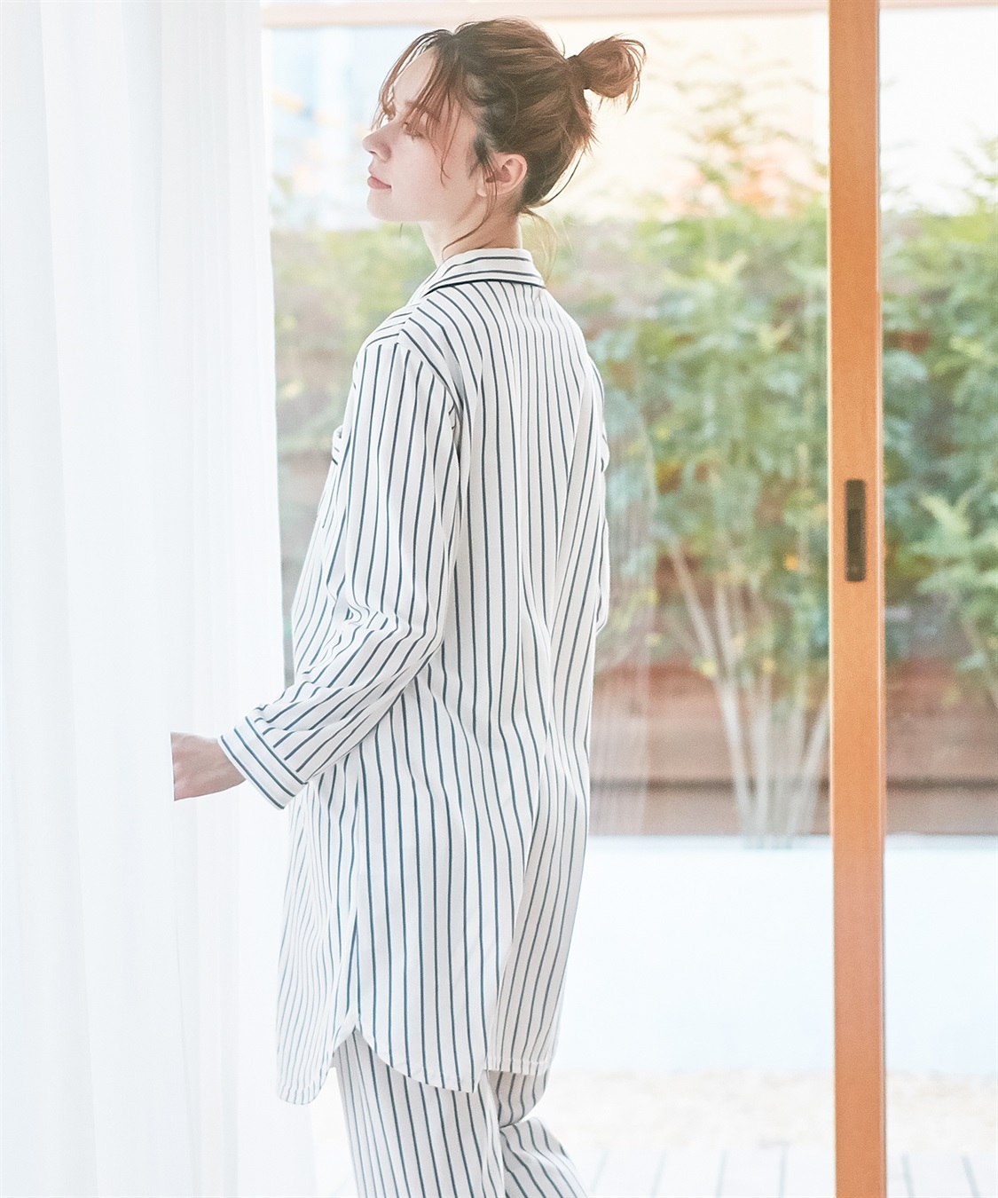 Rosemadame ツイルニット ストライプ柄パジャマ・ネグリジェ（マタニティ/授乳服）入院準備 出産準備 授乳楽々　授乳口付き産前 産後　_sub_17