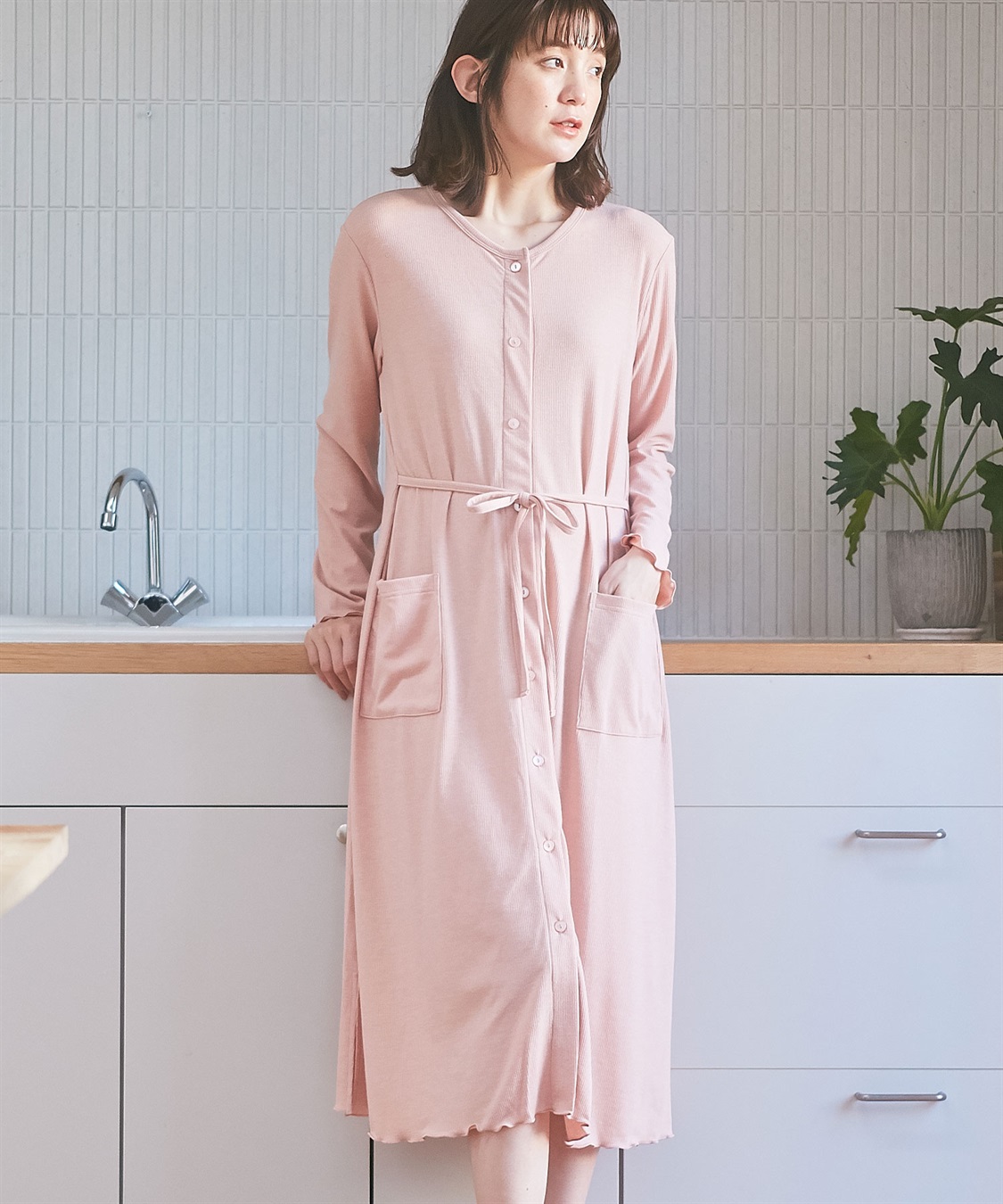 ふわふわスムース ネグリジェ・パジャマ（マタニティ/授乳服）入院準備 出産準備 授乳楽々 授乳口付き産前 産後  Rosemadame｜クロスプラス公式通販サイト