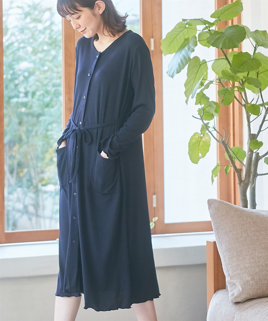 ふわふわスムース ネグリジェ・パジャマ(マタニティ/授乳服)入院準備