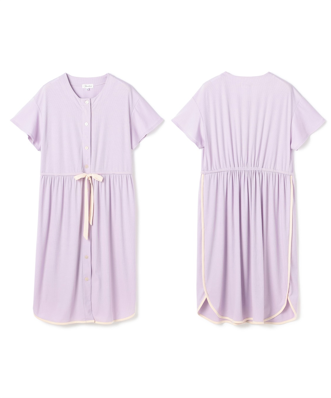 Rosemadame リブバイカラールーム半袖ワンピースパジャマ（マタニティ&授乳服）_sub_26